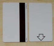 Compatible magnetic swipe card for Vingcard, Onity etc with notch to assist partially sighted guests.