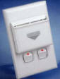 Showing unit with external light switches and the pocket mounted on the top.